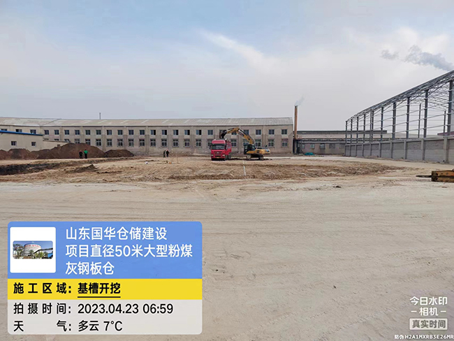 福建大型粉煤灰钢板仓直径50米项目进场